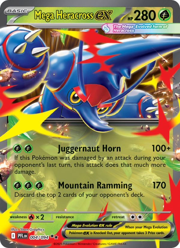 Mega Heracross ex - Phantasmal Flames 004/94
