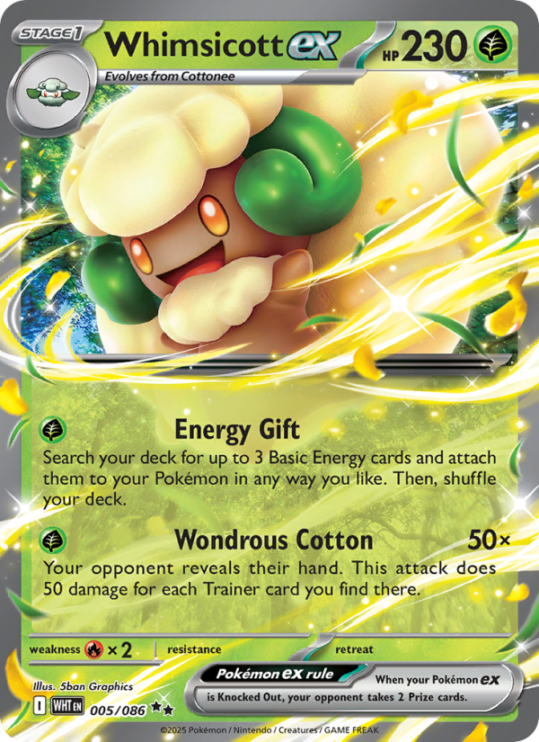 Whimsicott ex - White Flare 005/86