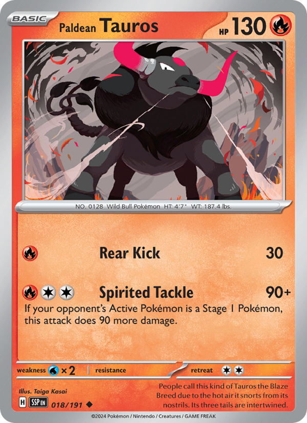 Paldean Tauros - Surging Sparks 018/191