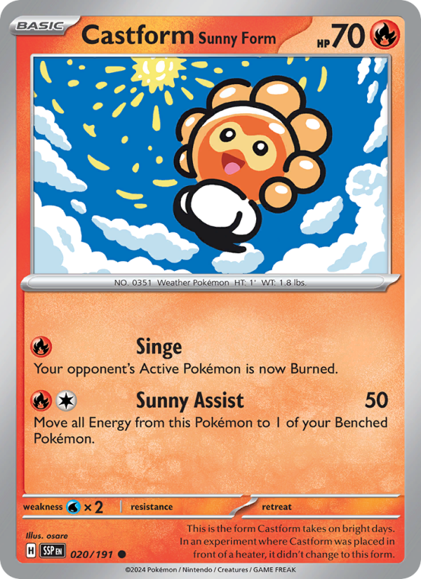 Castform Sunny Form - Surging Sparks 020/191