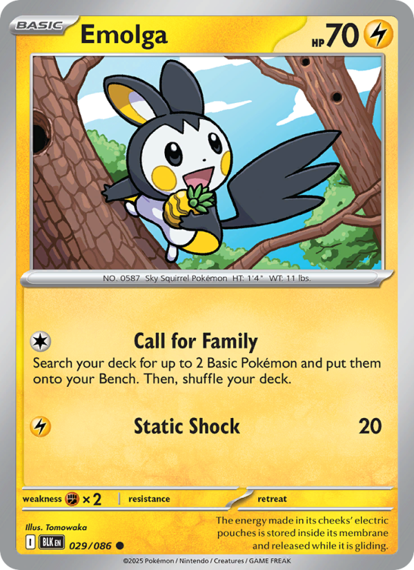 Emolga - Black Bolt 029/86