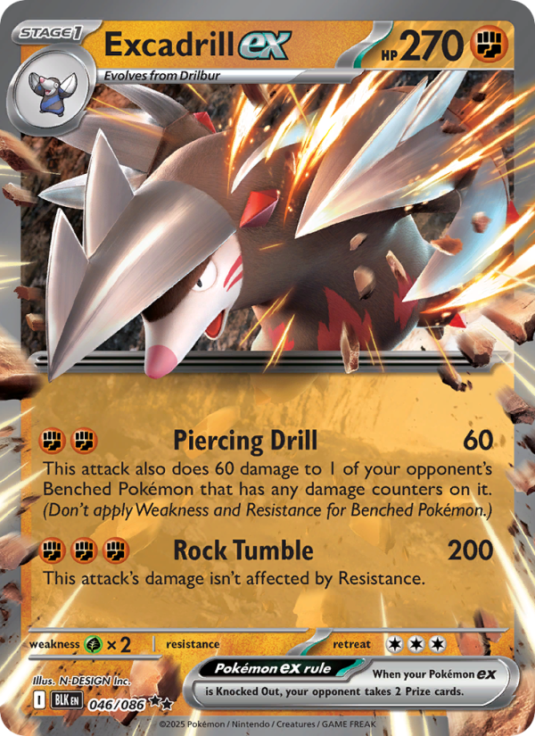 Excadrill ex - Black Bolt 046/86