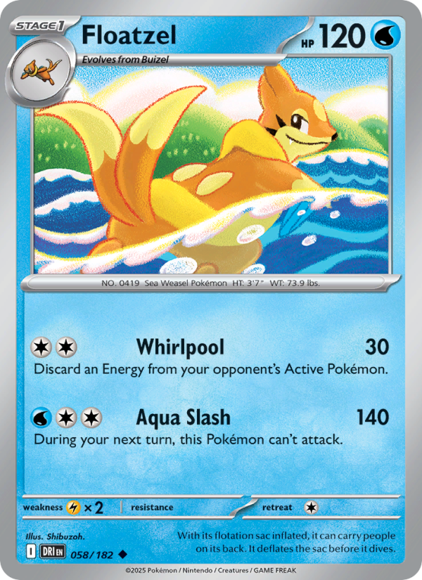 Floatzel - Destined Rivals 058/182