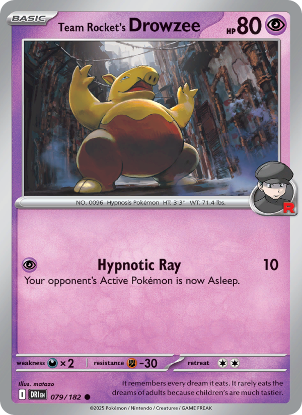 Team Rocket's Drowzee - Destined Rivals 079/182