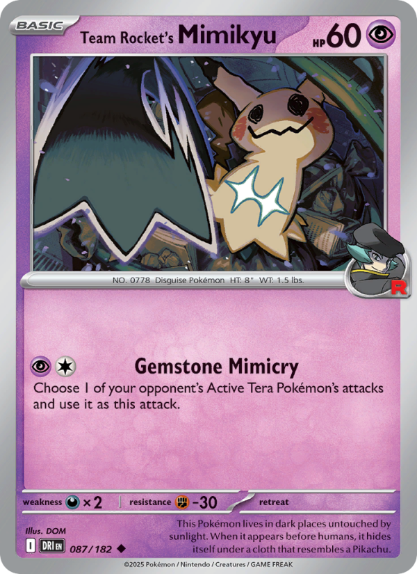 Team Rocket's Mimikyu - Destined Rivals 087/182