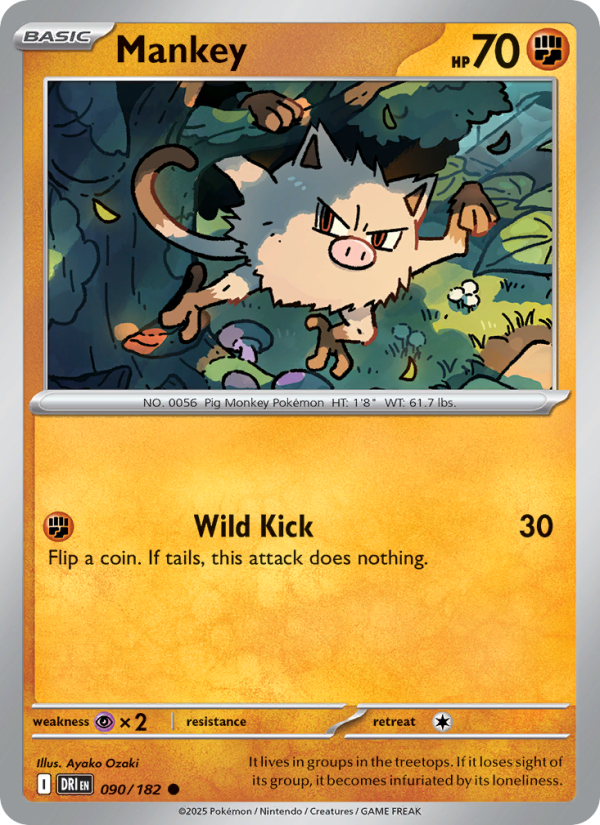 Mankey - Destined Rivals 090/182