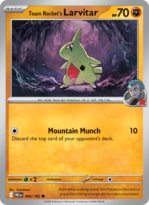 Team Rocket's Larvitar - Destined Rivals 094/182