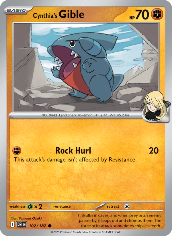 Cynthia's Gible - Destined Rivals 102/182