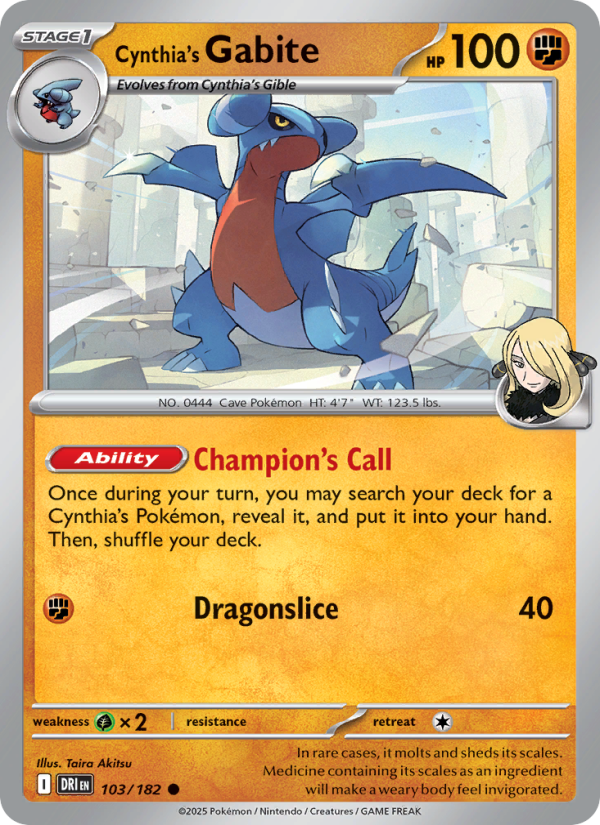 Cynthia's Gabite - Destined Rivals 103/182