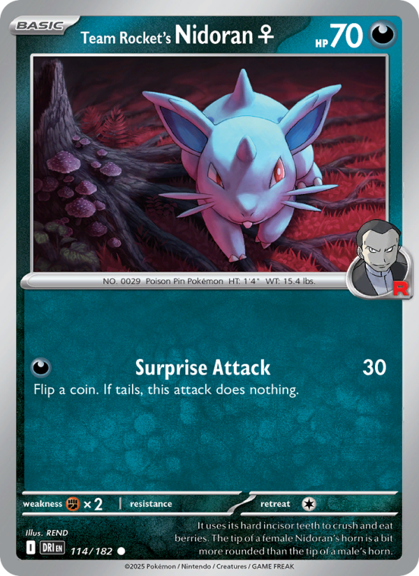 Team Rocket's Nidoran♀ - Destined Rivals 114/182
