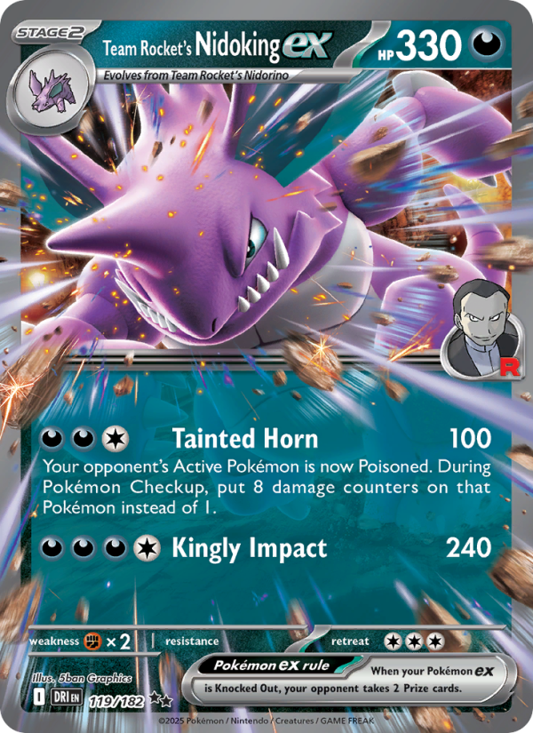 Team Rocket's Nidoking ex - Destined Rivals 119/182