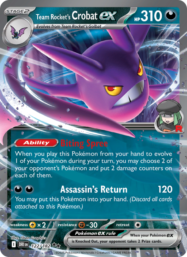 Team Rocket's Crobat ex - Destined Rivals 122/182