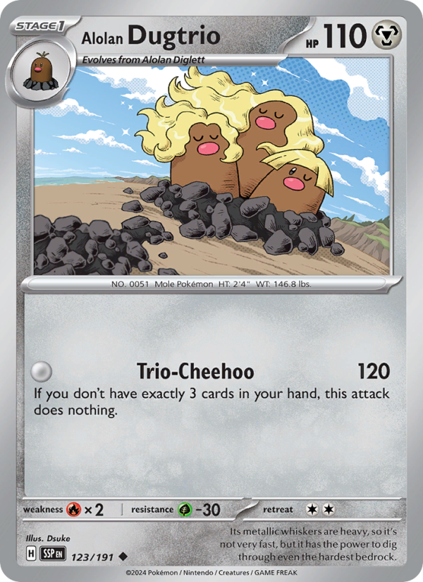 Alolan Dugtrio - Surging Sparks 123/191