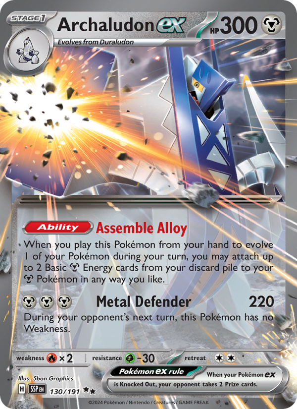 Archaludon ex - Surging Sparks 130/191
