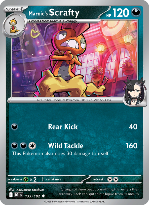 Marnie's Scrafty - Destined Rivals 133/182