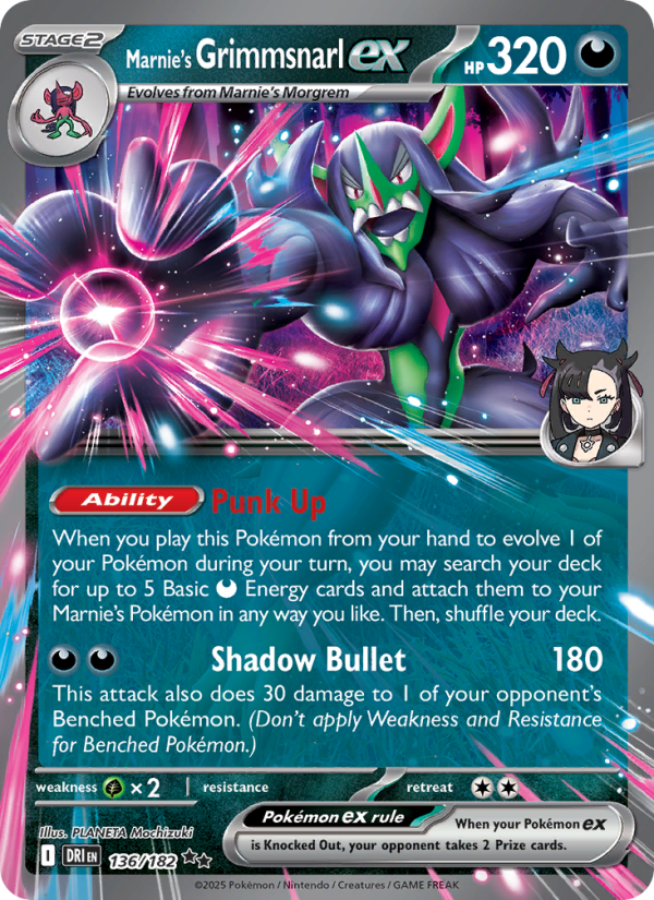 Marnie's Grimmsnarl ex - Destined Rivals 136/182