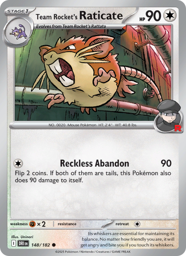 Team Rocket's Raticate - Destined Rivals 148/182