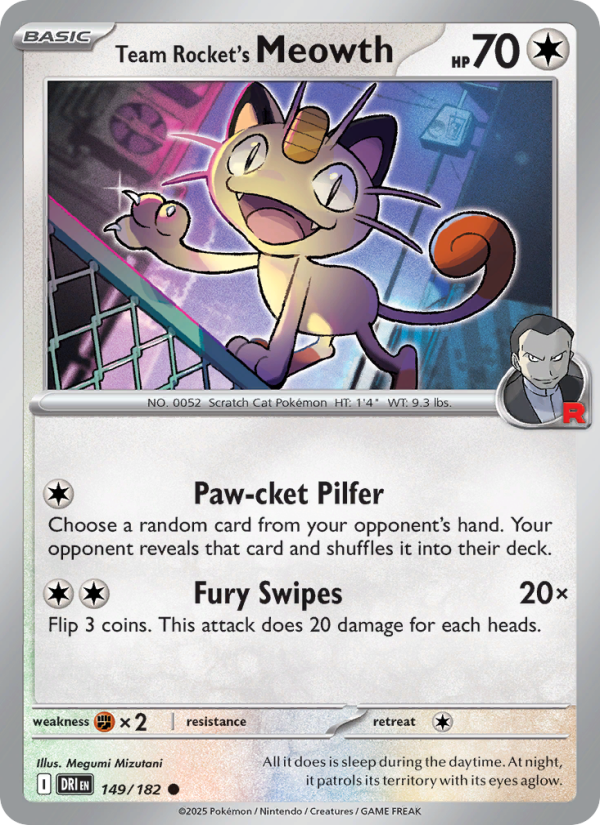 Team Rocket's Meowth - Destined Rivals 149/182